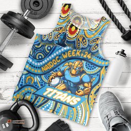 Custom Australia NAIDOC Week 2024 Men Tank Top Titans Mascot Keep The Fire Burning