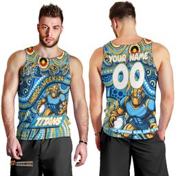 Custom Australia NAIDOC Week 2024 Men Tank Top Titans Mascot Keep The Fire Burning