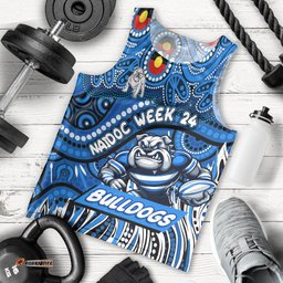 Custom Australia NAIDOC Week 2024 Men Tank Top Bulldogs Mascot Keep The Fire Burning
