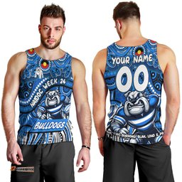 Custom Australia NAIDOC Week 2024 Men Tank Top Bulldogs Mascot Keep The Fire Burning