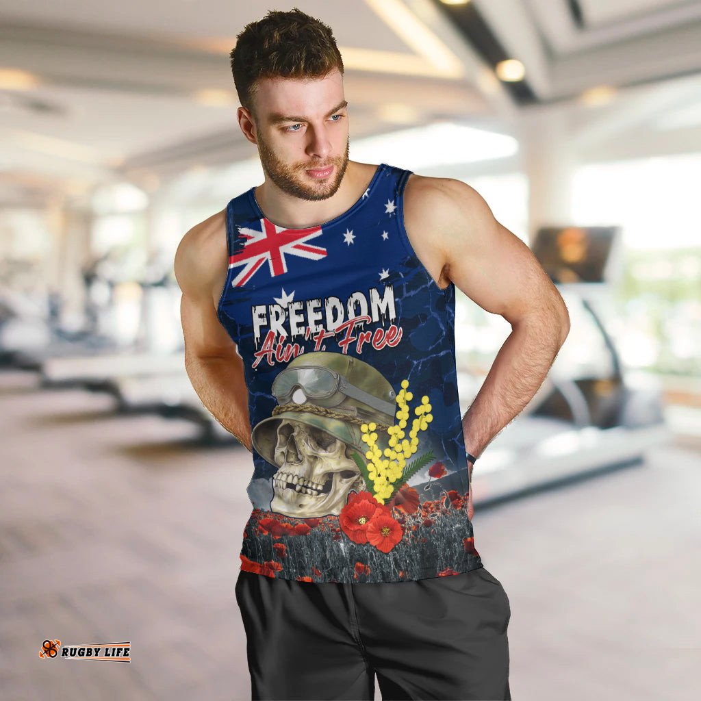 Australia ANZAC Day Men Tank Top Freedom Ain't Free