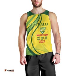 Australia Cricket World Cup 2024 Men Tank Top Aussie Make Champions