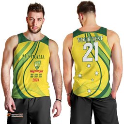 Australia Cricket World Cup 2024 Men Tank Top Aussie Make Champions