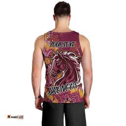 Personalised Broncos NAIDOC Week 2024 Men Tank Top Aboriginal Fire Burning Sparks