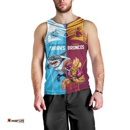 Custom Broncos and Sharks Men Tank Top Sporty Style