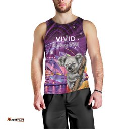 Vivid Sydney Australia Men Tank Top Humanity Aussie Koala Fanciful Light