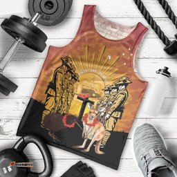 Australia And New Zealand ANZAC Men Tank Top Aussie Kangaroo With Aotearoa Kiwi Lest We Forget