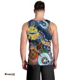 Personalised Cowboys NAIDOC Week 2024 Men Tank Top Australia Aboriginal Dot Painting