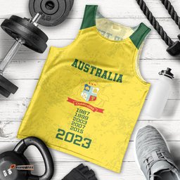 Custom Australia Cricket Men Tank Top History Champions World Cup Unique