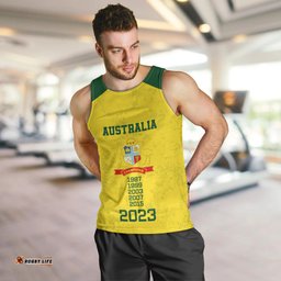 Custom Australia Cricket Men Tank Top History Champions World Cup Unique