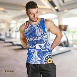 Personalised NAIDOC Week 2024 Melbourne Demons Men Tank Top Australian Aboriginal Hand Painting