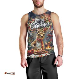 Personalised Kangaroo Chef Christmas in July Men Tank Top