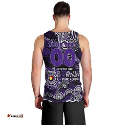 Custom NAIDOC Week 2024 Freo Men Tank Top Aboriginal Animals Keep The Fire Burning