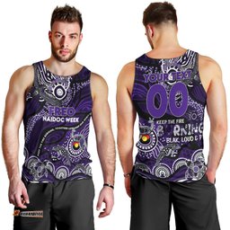 Custom NAIDOC Week 2024 Freo Men Tank Top Aboriginal Animals Keep The Fire Burning
