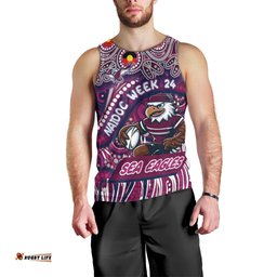 Custom Australia NAIDOC Week 2024 Men Tank Top Sea Eagles Mascot Keep The Fire Burning
