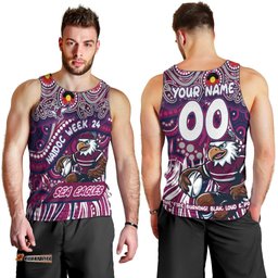 Custom Australia NAIDOC Week 2024 Men Tank Top Sea Eagles Mascot Keep The Fire Burning