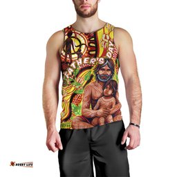 Custom Australia Father's Day Men Tank Top Aboriginal Father and Son