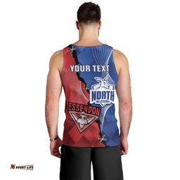 Personalised Kangaroos And Bombers Football Men Tank Top Sporty Version