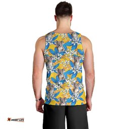 Koala Men Tank Top Plumeria Flowers