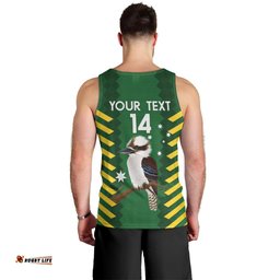 Custom Australia Field Hockey Men Tank Top Go Champions Kookaburras National Color
