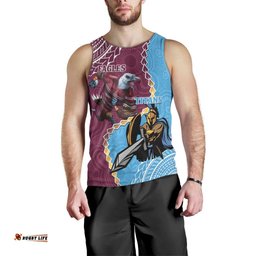 Personalised Eagles And Titans Rugby Men Tank Top Aboriginal Mix Polynesian Pattern