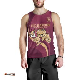 Custom QLD Maroons Cane Toad Men Tank Top Queensland Origin No1