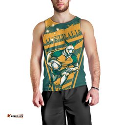 Custom Australia Rugby Men Tank Top Wallabies Mascots Indigenous Aboriginal Version