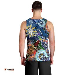 Personalised Bulldogs NAIDOC Week 2024 Men Tank Top Australia Aboriginal Dot Painting