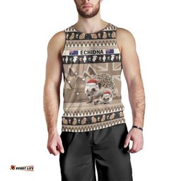 Aussie Echidna Men Tank Top Merry Christmas