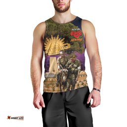 Australia ANZAC Day Men Tank Top Lonesome Pine Australian Army With Donkey
