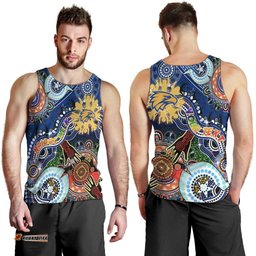 Custom NAIDOC Week 2024 West Coast Eagles Men Tank Top Australia Aboriginal Dot Painting