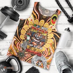 Custom NAIDOC Week 2024 Tigers Men Tank Top Mascot Rugby