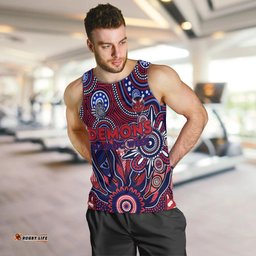 Personalised Demons NAIDOC Week 2024 Men Tank Top Aussie Aboriginal Art