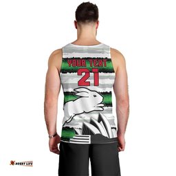NRL Rabittohs Australia Day Custom Men Tank Top Sydney Opera House Glory Glory