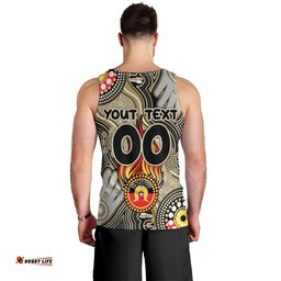 Personalised NAIDOC Week 2024 Collingwood Magpies Men Tank Top Australian Aboriginal Hand Painting
