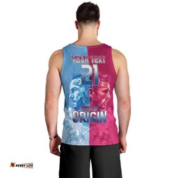 Custom New South Wales and Queensland Men Tank Top Rugby Mascot With Sporty Style
