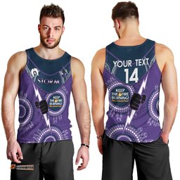 Custom NRL Storm NAIDOC Week Men Tank Top Keep The Fire Burning Indigenous Art