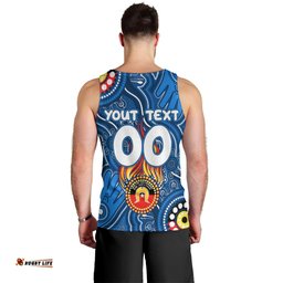 Personalised NAIDOC Week 2024 Geelong Cats Men Tank Top Australian Aboriginal Hand Painting