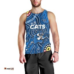 Personalised NAIDOC Week 2024 Geelong Cats Men Tank Top Australian Aboriginal Hand Painting