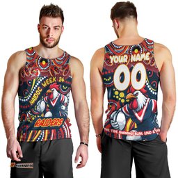 Custom Australia NAIDOC Week 2024 Men Tank Top Sydney Roosters Mascot Keep The Fire Burning