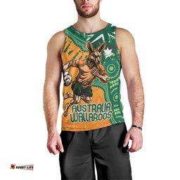 Custom Australia Rugby Wallaroos Men Tank Top Indigenous Aboriginal Pacific Champions
