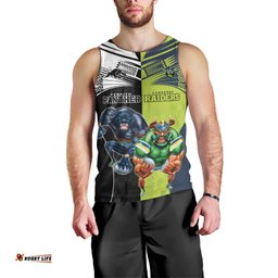 Custom Raiders and Panthers Men Tank Top Together Sporty Style