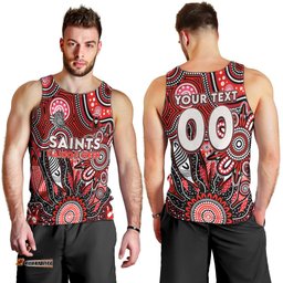 Personalised Saints NAIDOC Week 2024 Men Tank Top Aussie Aboriginal Art