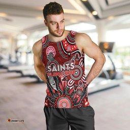 Personalised Saints NAIDOC Week 2024 Men Tank Top Aussie Aboriginal Art
