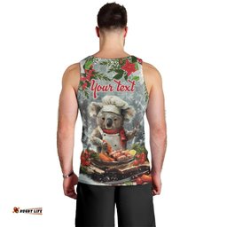 Personalised Koala Chef Christmas in July Men Tank Top