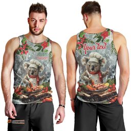 Personalised Koala Chef Christmas in July Men Tank Top