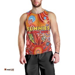 Personalised Sunnies NAIDOC Week 2024 Men Tank Top Aussie Aboriginal Art