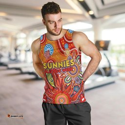 Personalised Sunnies NAIDOC Week 2024 Men Tank Top Aussie Aboriginal Art