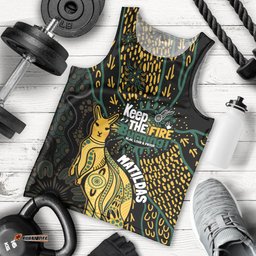 Australia Matildas Indigenous Men Tank Top NAIDOC 2024 Keep The Fire Burning