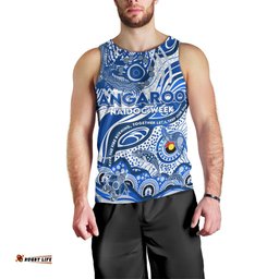 Custom NAIDOC Week 2024 Kangaroos Men Tank Top Aboriginal Animals Keep The Fire Burning
